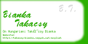 bianka takacsy business card